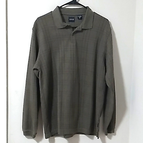 Arrow Other - Arrow Men's Gray/Black Striped Polo Shirt